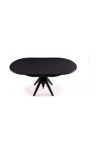 Vintera Açılır Oval Ahşap Mutfak Masası 80x120 Siyah