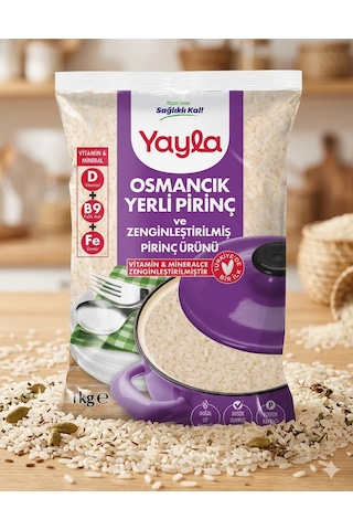 Yayla 1 Kg Osmancık Yerli Pirinç - Vitamin & Mineralce Zenginleştirilmiş