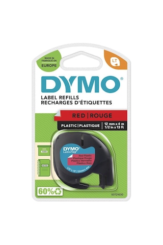Dymo S0721630 Letratag Plastik Şerit 12 Mm X 4 Mt Kırmızı 59424 91203