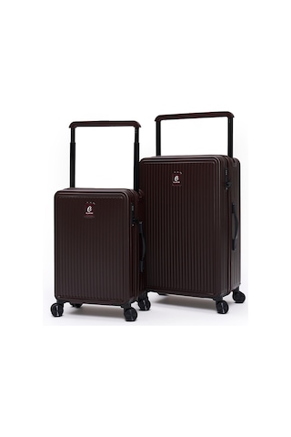 Elatae Vouge Exclusive Ultra Strong 2'li Valiz Seti Orta Boy - Kabin Boy Mor V10737 Mor