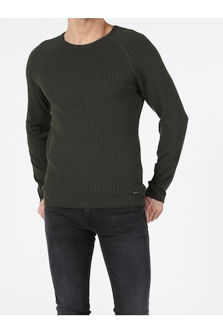 Colin's Slim Fit Bisiklet Yaka Erkek Haki Kazak CL1047125_Q1.V1_KHA