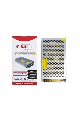 12v 16.5a Metal Kasa Güç Kaynağı Ip20 198w Kalın Kasa Trafo Adaptör