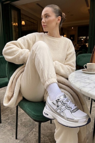 Muggo Hynex Kadın Kalın Taban Bağcıklı Günlük Sneaker Spor Ayakkabı Gri