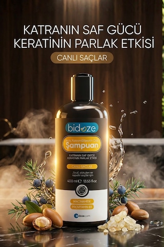 Bidoze Ardıç Katranı & Keratin Şampuanı 400 ML