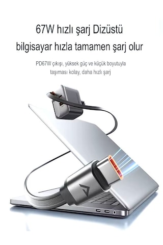 Pd 67w 1xusb 1xtype-c Girişli 2x Fast Hızlı Şarj Adaptörü Univers
