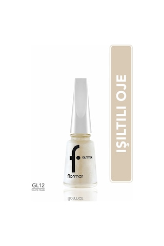 Flormar Glitter Yarı Transparan Parlak Bitişli Simli Oje GL12