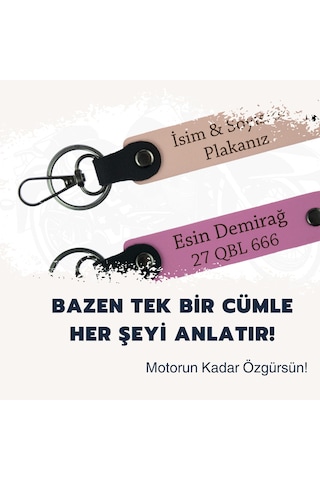 Scooter Severlere Özel İsim Ve Plaka Yazılı 2'li Deri Anahtarlık Arkadaş Hediyesi, Pembe-turkuaz-sk Çok Renkli