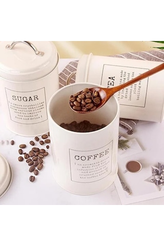 Jzcat 3ü1 Arada Mutfak Depolama Kavanoz Seti - Beyaz