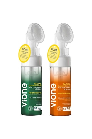 Vione 2 Li Set Yüz Temizleme Köpüğü 150ml Özel Fırçalı