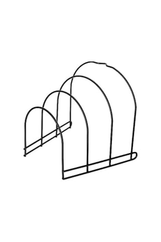 Orret Home Metal 4 Katlı Tava Rafı Düzenleyici Organizer Dik Ve Yatay Kullanım Tencere Tava Standı, Dolap İçi Tava Rafı, Mutfak Tencere Kapaklık Organizer, Çok Amaçlı Metal Raf Açık Bej