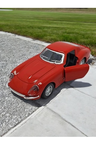 Nostaljik Klasik Metal Çek Bırak Araba Kırmızı Kapılar Açılır 1/36 Ölçek Mod:6 Diğer