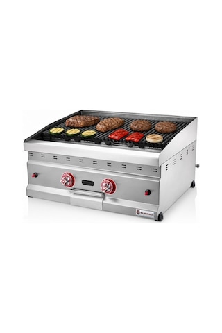 Silverinox Tüplü Set Üstü Lavtaşlı Izgara 70 Cm