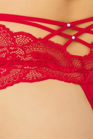 Cottonhill Dantelli Lastik Detaylı Yüksek Bel Kadın Külot-kırmızı Kırmızı