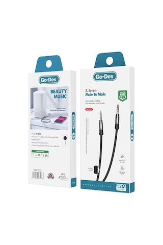 Go Des Gac-215 Aux Audio Ses Kablo 3.5mm Siyah