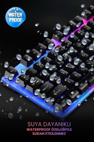 Concord C-67 Kablolu Gaming Rgb Işıklı Standart Türkçe Q Klavye & Mouse Set Optik