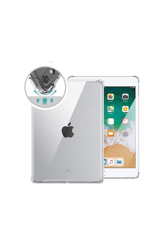 Ipad 9. Nesil 8. Nesil 10.2 Inç Uyumlu Şeffaf Silikon Kılıf Anti Shock Koruyucu Tablet Kılıfı Arka Kapak