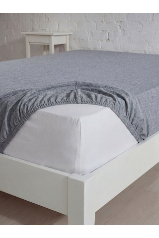 Tek Kişilik Pamuklu Lastikli Çarşaf, Ranforce Tek Kişilik Fitted Çarşaf 100x200+20 Cm Antrasit