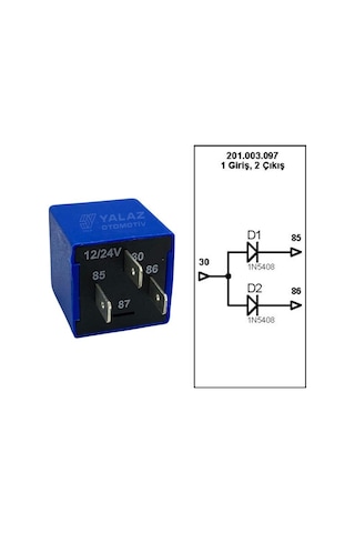 Elo 12v-24v Diot Ünitesi 1 Giriş 2 Çıkış Elektronik Devre Koruma Rölesi