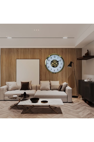 Klasik Gold 60 Cm Çarklı Duvar Saati