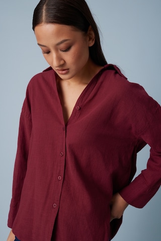 Avrile Oversize Gömlek Bordo