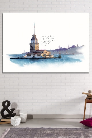 Kız Kulesi İstanbul Sanatsal Kanvas Tablo 120 x 80