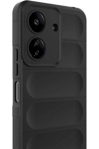 Xiaomi Poco C65 Kılıf Esnek Tpu Oyuklu Arka Yüzey Tasarımlı Zore Etnik Silikon Kapak Kırmızı