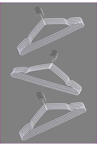 Silikon Kaplı Metal Askı, Beyaz 40 Cm Beyaz