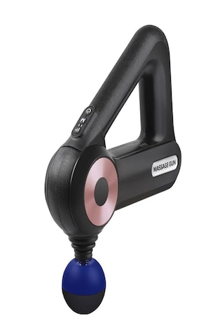 Şarjlı Profesyonel Masaj Tabancası - Çok Fonksiyonlu, 12 Başlıklı Siyah