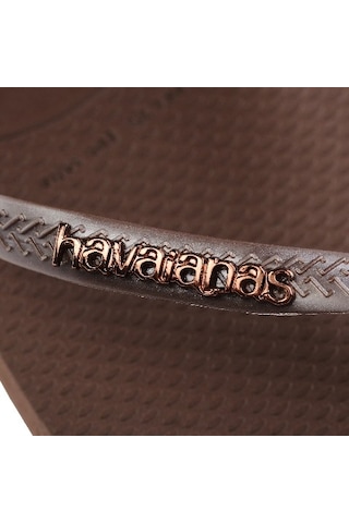 Havaianas Slim Logo Metallic Kadın Parmak Arası Terlik - Kahverengi 4119875 0727