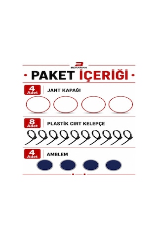 Beranna Quartet 15 İnç Jant Kapağı