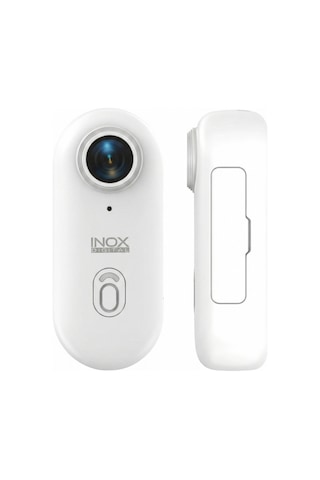 Inox X605 4k Ultra Hd Wifi Mini Giyilebilir Yaka Kamerası Manyetik Spor Aksiyon Ve Vlog Kamera Beyaz