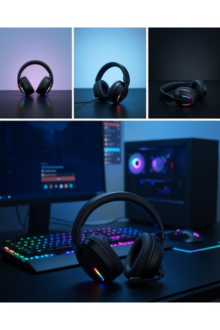 Kablosuz Gaming Kulaklık 40mm Sürücülü Mikrofonlu