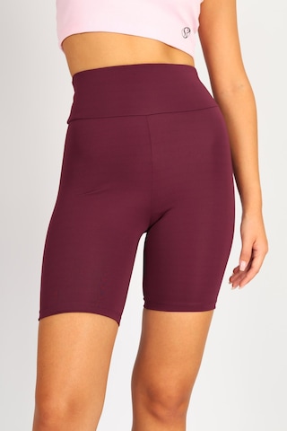 Soft&Basic Kadın Bıker Toparlayıcı Spor Tayt Bordo