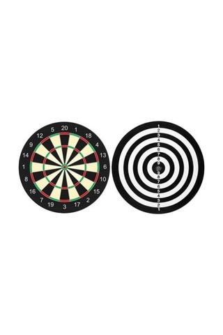 Çift Taraflı Dart Pano Ve 4 Adet Dart Oku Oyun Seti 28.5 Cm