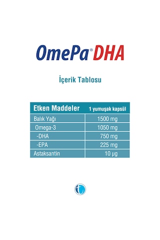 OMEPA Dha 30 Yumuşak Kapsül 8680133000980