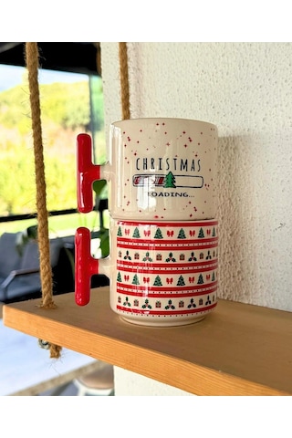 2'li Christmas Yeni Yıl Temalı Kırmızı T Kupa Set Yılbaşı Beyaz 2'li Christmas Yeni Yıl Temalı Kırmızı T Kupa Set Yılbaşı Beyaz