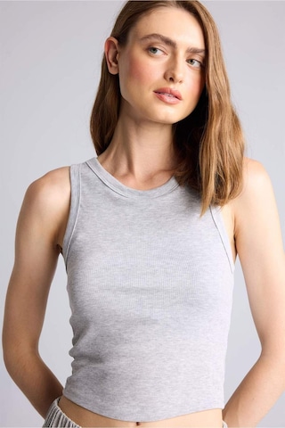 Defacto Pamuklu Slim Fit Fitilli Ribana Crop Atlet I0688ax26augr93 Gri-gr93