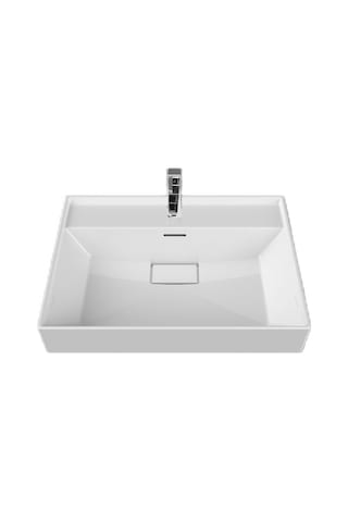 Turkuaz Seramik Sharp 60x48 cm Etajerli Lavabo