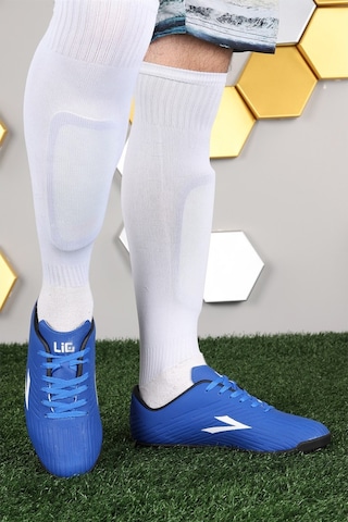 Lig Aras Faylon Saks Halı Saha Erkek Spor Futbol Ayakkabısı Saks