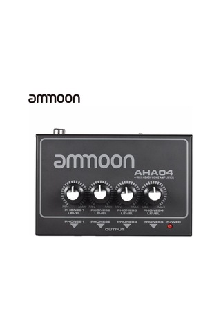 Ammoon Aha04 1/4 İnç Ve 1/8 İnç Girişli Taşınabilir Siyah