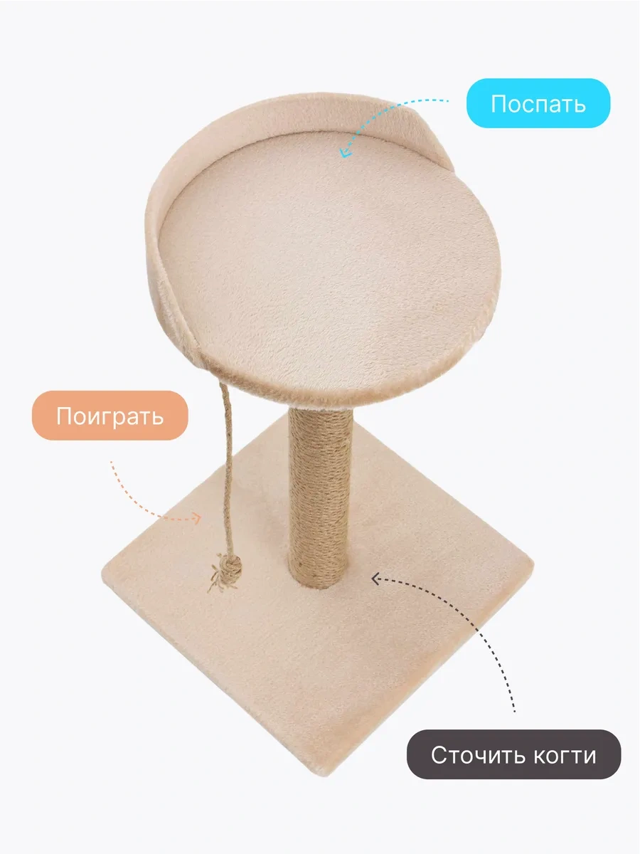 Rıch Breed Kedi Tırmalama Direği Masası Zeminli Dinlenme Yatağı 74628083