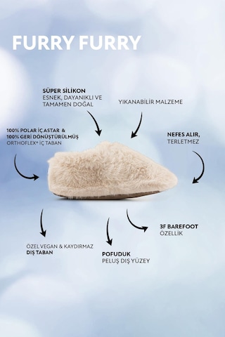 Furry Furry Pembe Kürk Barefoot Patik Pembe