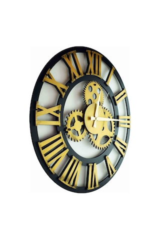 Duvar Saati Antik Gold Roma 70cm Altın