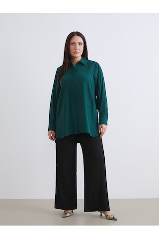 Lcw Everyday Siyah Beli Lastikli Dokulu Kadın Pantolon
