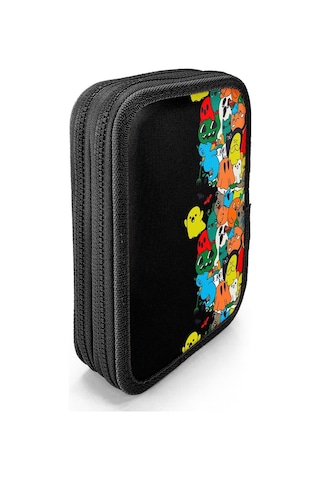 Coral High İki Katlı Düzenleyici Kalem Kutusu - Siyah Hayaletler, Erkek Çocuk, Siyah Hayaletler Siyah - Çok Renkli