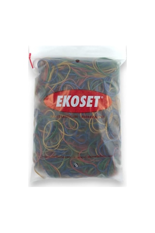 Ekoset 500 Adet Renkli Para Lastiği Karışık 4 Renk 70 MM