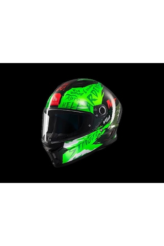Mt Helmets Mt Stınger Ardent C6 Motosiklet Kaskı Siyah Yeşil