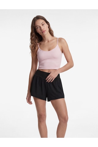 Koton Yüksek Bel Slim Fit Spor Şort Siyah 6sak40250nk