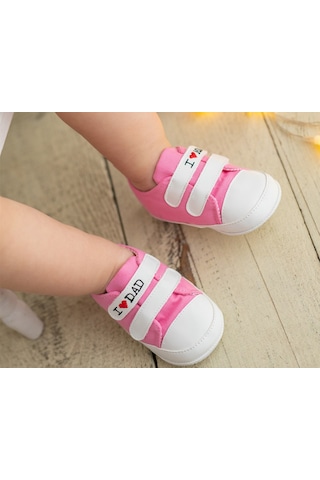 First Step Mom And Dad Bebe Patik Bebek Patik Kışlık, Anaokulu, Kreş, Ev Günlük Ayakkabı G-2287-PEMBE Pembe