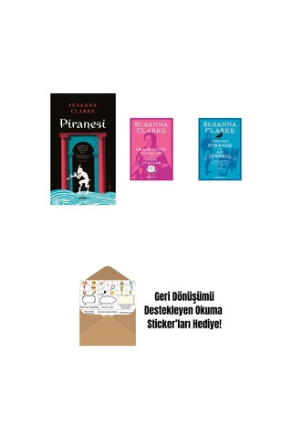 Piranesi + Grace Adieu Hanımları Ve Diğerleri + Jonathan Strange Ve Bay Norrell - 2 + Okuma Sticker'ları